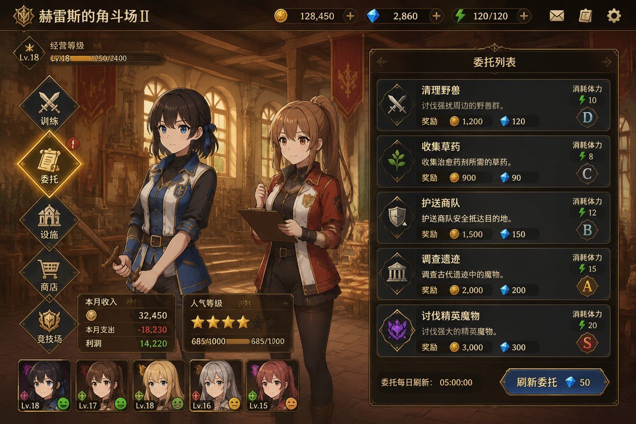 赫雷斯的角斗场Ⅱ 斗技场经营 页面配图 5