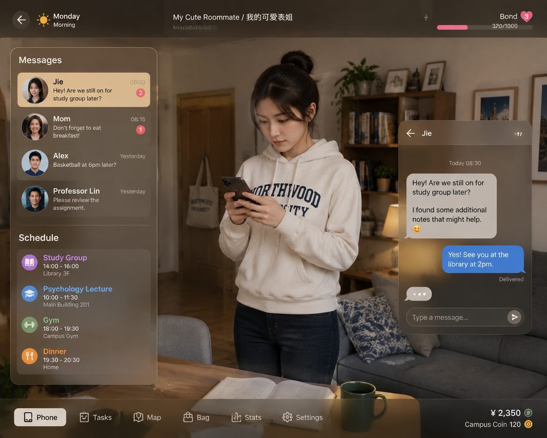 我的可爱表姐 角色互动 实机截图 6